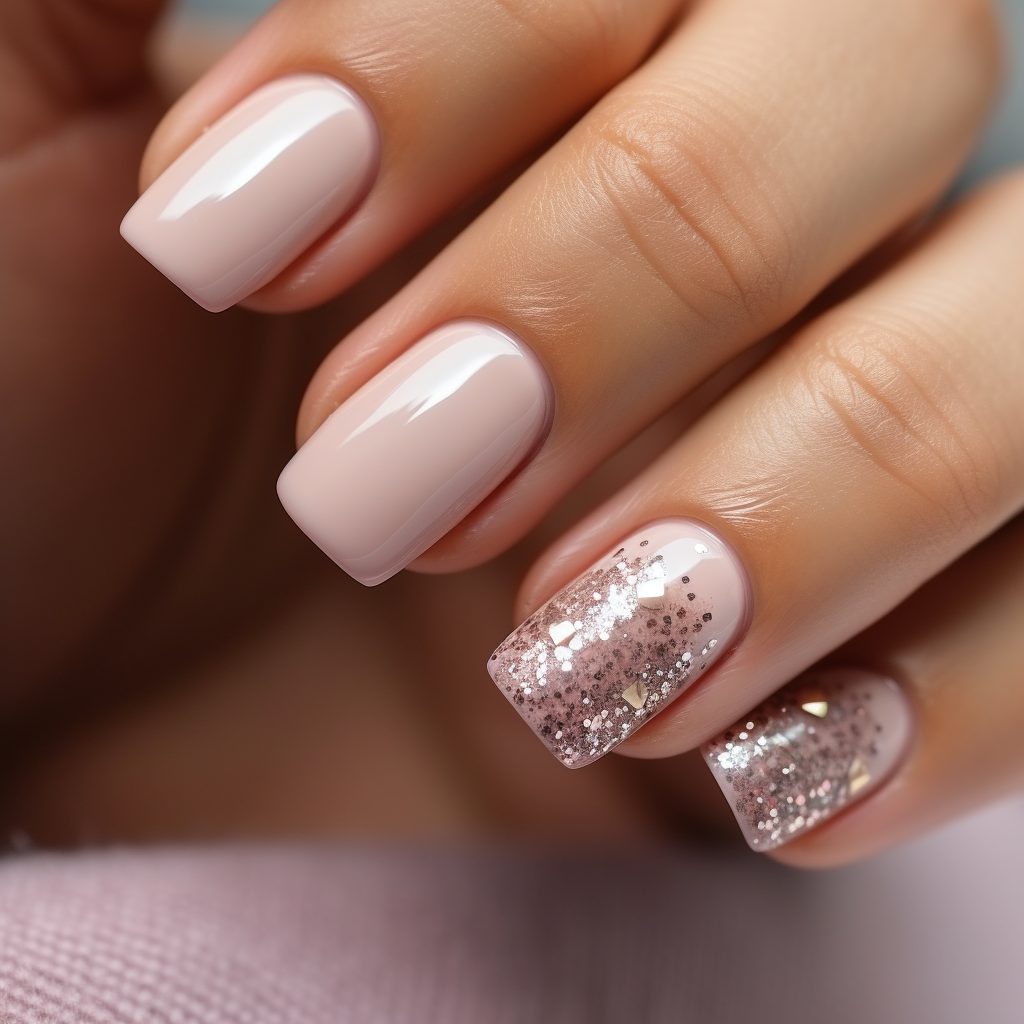Маникюр в 15 лет: Как ухаживать за ногтями и выразить свой стиль 5 nude manicure with small sequins all over the nail s c4bd915f 2d7a 4247 85c1 2202504ba6d0