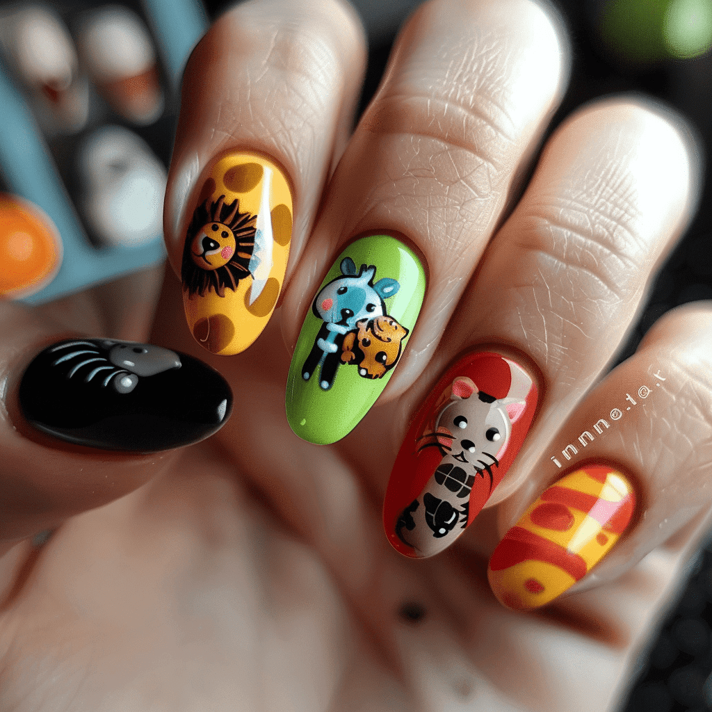Идеи дизайна ногтей для девочек 11 лет 6 animals prints on short nails b7c95a04 60f2 41d6 bccd 9e839f307cfd